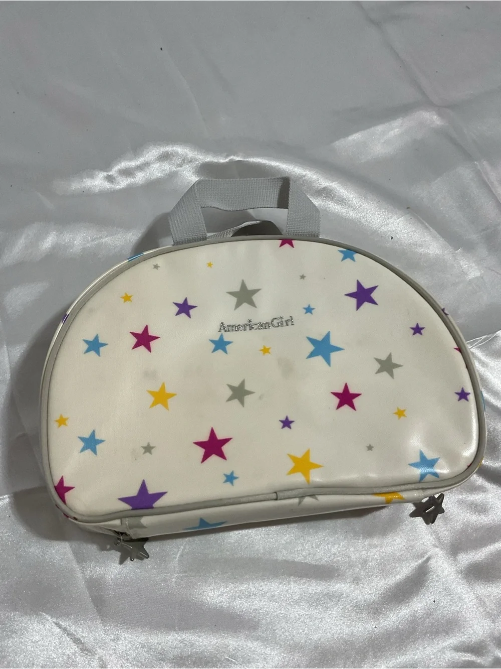 American Girl Star Print Cosmetic Bag in White